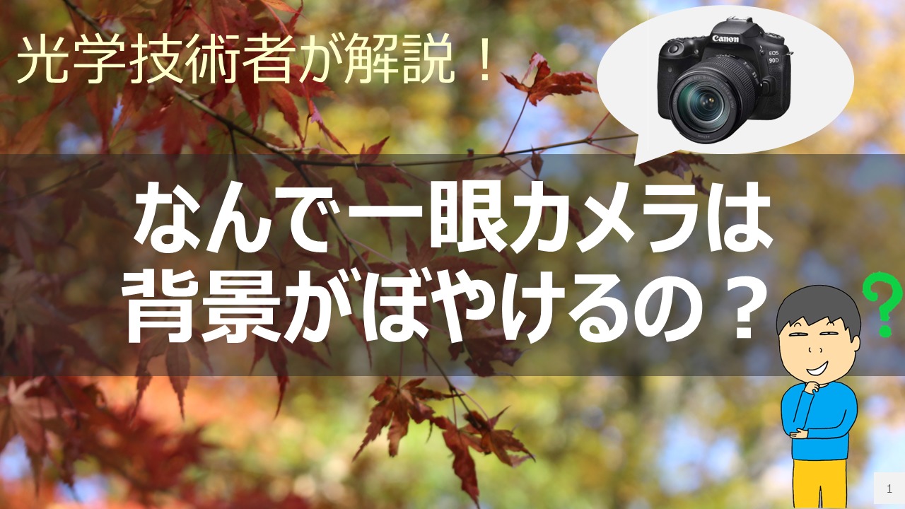 光学】なんで一眼カメラは背景がぼやけるの？｜OTANI-MAKOTO.NET